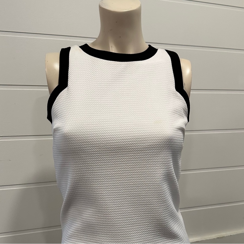 Soprano Mini white and black accent Dress